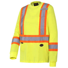 Load image into Gallery viewer, Pioneer _NOT_FOUND Hi-Vis 100% Cotton Long-Sleeved Safety Shirt - Hi-Vis Yellow/Greenn