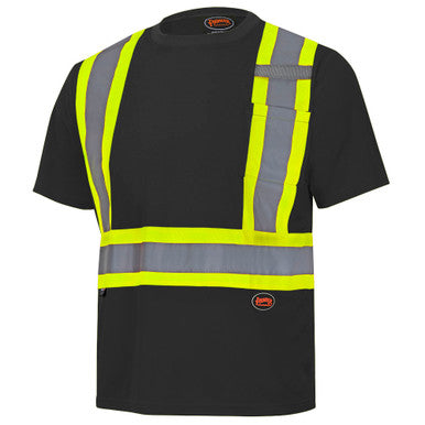 Pioneer _NOT_FOUND Hi-Vis Bird's-Eye Safety T-Shirt - Black