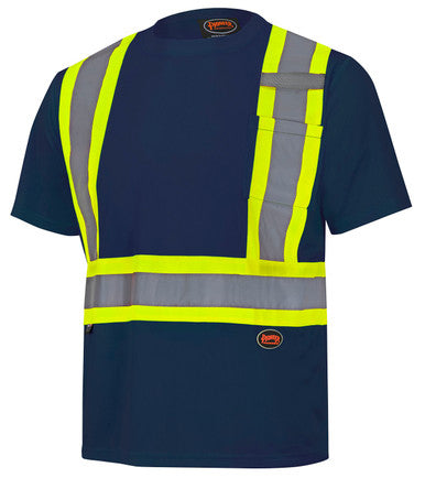 Pioneer _NOT_FOUND Hi-Vis Bird's-Eye Safety T-Shirt - Navy