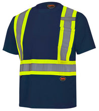 Load image into Gallery viewer, Pioneer _NOT_FOUND Hi-Vis Bird's-Eye Safety T-Shirt - Navy