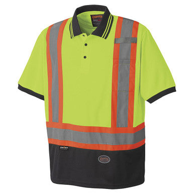 Pioneer _NOT_FOUND Hi-Vis Bird's-Eye Safety Polo Shirt - Hi-Vis Yellow/Green