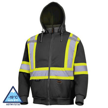 Load image into Gallery viewer, Pioneer _NOT_FOUND Hi-Vis Polyester Fleece Hoodie - Zipper Closure - Black