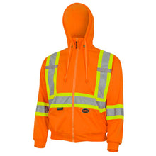 Load image into Gallery viewer, Pioneer _NOT_FOUND Hi-Vis Microfleece Hoodie - Zipper Closure - Hi-Vis Orange