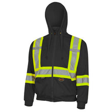 Load image into Gallery viewer, Pioneer _NOT_FOUND Hi-Vis Microfleece Hoodie - Zipper Closure - Black