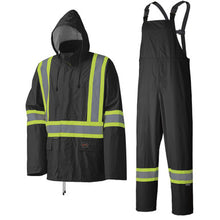 Load image into Gallery viewer, Pioneer _NOT_FOUND Waterproof Lightweight Safety Rain Suit - Black