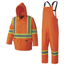 Load image into Gallery viewer, Pioneer _NOT_FOUND Hi-Vis 210D Oxford Poly/PVC Waterproof Suit - Hi-Vis Orange
