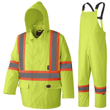 Pioneer _NOT_FOUND Hi-Vis 210D Oxford Poly/PVC Waterproof Suit - Hi-Vis Yellow/Green