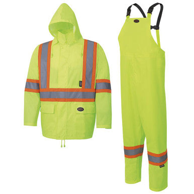 Pioneer _NOT_FOUND Hi-Vis 150D Oxford Poly/PU Waterproof Suit - Hi-Vis Yellow/Green