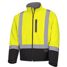 Load image into Gallery viewer, Pioneer V1100260-XL Hi-Vis Softshell Mechanical Strength Safety Jacket- Hi-Vis Yellow/Green - XL