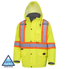 Load image into Gallery viewer, Pioneer V1150160-2XL Hi-Vis Winter Quilted Safety Parka - 100% Waterproof  - Hi-Vis Yellow/Green  - 2XL