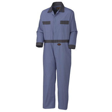 Pioneer V2010110-50 Cotton Coverall - Concealed Brass Button Closure - Navy - 50