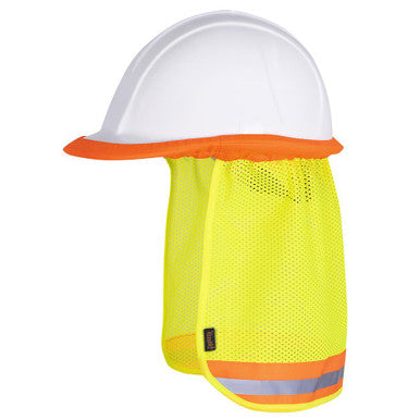 Pioneer V2051560-O/S Hi-Vis Mesh Cooling Hard Hat  Sunshade - Hi-Vis Yellow - O/S