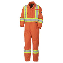 Load image into Gallery viewer, Pioneer V252005T-48 Hi-Vis Flame-Gard® FR/ARC-Rated 6.5 oz Coveralls - 98% Cotton 2% Antistatic - Hi-Vis Orange - 48 - Tall