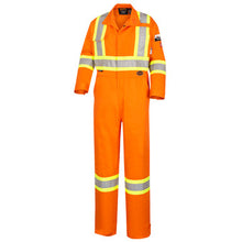 Load image into Gallery viewer, Pioneer V2520250-48 Hi-Vis FR/ARC-Rated 100% Cotton Safety Coveralls - Zipper Closure - Hi-Vis Orange - 48