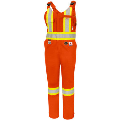 Pioneer V2540480-XL FR-Tech® Hi-Vis 88/12 7 oz FR Overalls - Zipper Closure - Hi-Vis Orange - XL