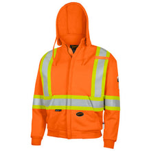 Load image into Gallery viewer, Pioneer _NOT_FOUND Hi-Vis FR Heavyweight Cotton Safety Hoodie - Zipper Closure - Hi-Vis Orange