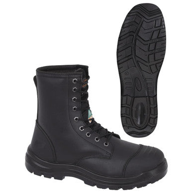 Pioneer V4610370-10 8" Leather Work Boot - Steel Toe/Plate - Black - 10