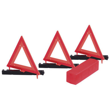 Pioneer V6301150-O/S Safety Warning Triangle - 3 pk - Red/Orange - 17.3"/44 cm