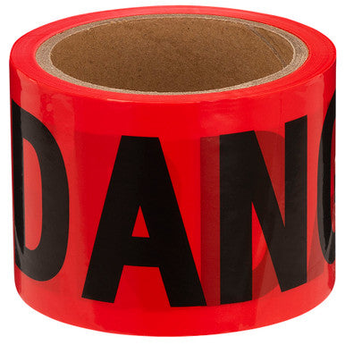 Pioneer V6310160-O/S "Danger" Tape - Red - 0.04 mm -200'/61 m