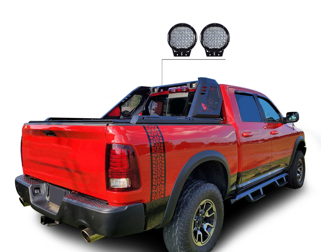 Black Horse Off Road VIRB02B-PL69B Vigor Roll Bar Kit for Select Chevrolet Silverado 1500, Dodge Ram 1500, Ford F-150, GMC Sierra 1500, Ram 1500, Toyota Tundra