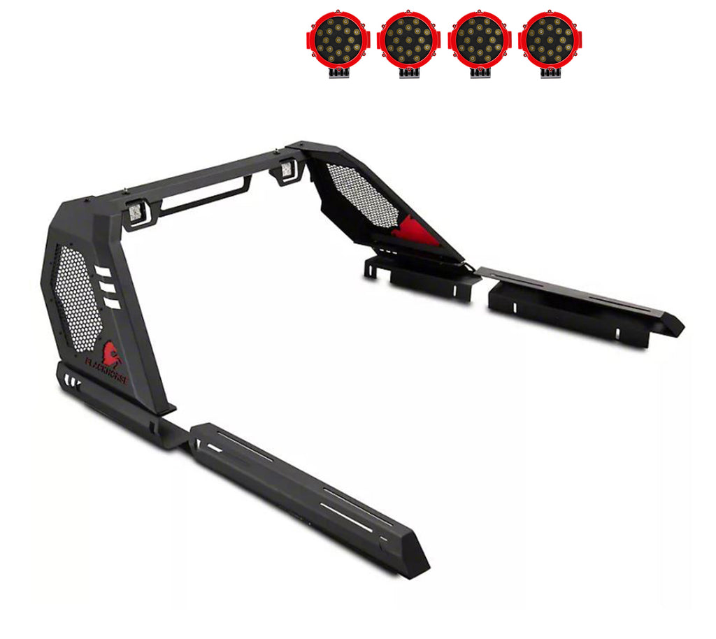 Black Horse Off Road VIRB05B-PLR Vigor Roll Bar Kit for Select Chevrolet Colorado, GMC Canyon