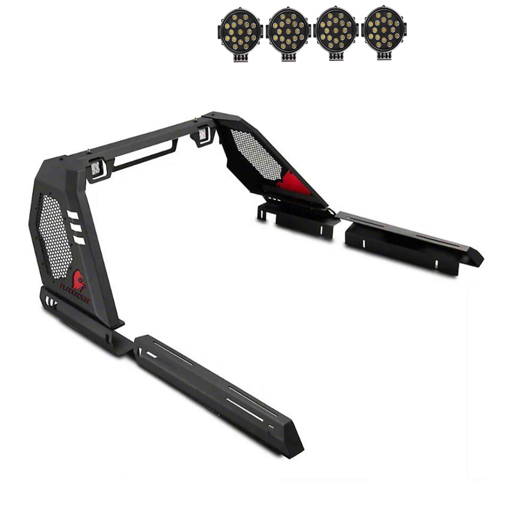 Black Horse Off Road VIRB07B-PLB Vigor Roll Bar Kit for Select Nissan Frontier
