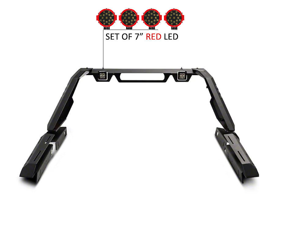 Black Horse Off Road VIRB07B-PLR Vigor Roll Bar Kit for Select Nissan Frontier