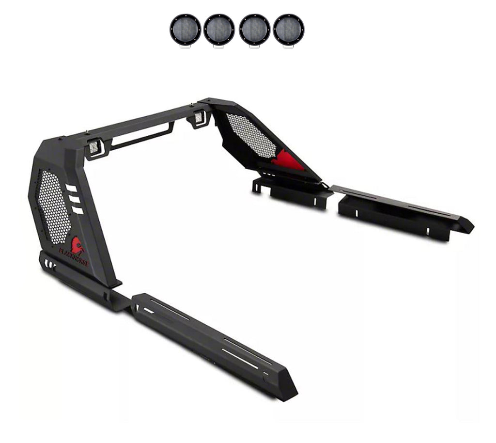 Black Horse Off Road VIRB08B-PLFB Vigor Roll Bar Kit for Select Ford Ranger