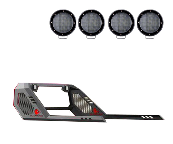 Black Horse Off Road VIRB09B-PLFB Vigor Roll Bar Kit for Select Jeep Gladiator