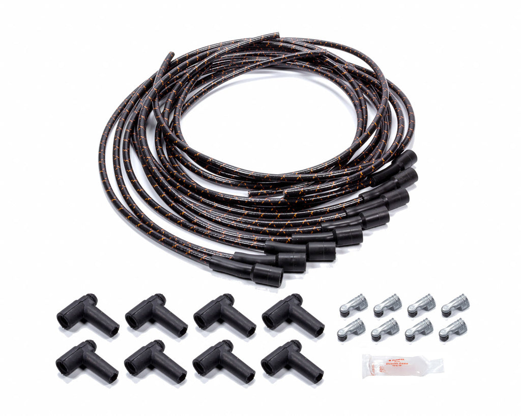 VINTAGE WIRES 4001100100-2 Ignition Cable Set Unive rsal 180deg Plug HEI