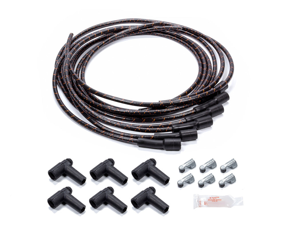 VINTAGE WIRES 4001166100-2 Ignition Cable Set Unive rsal 180deg Plug HEI