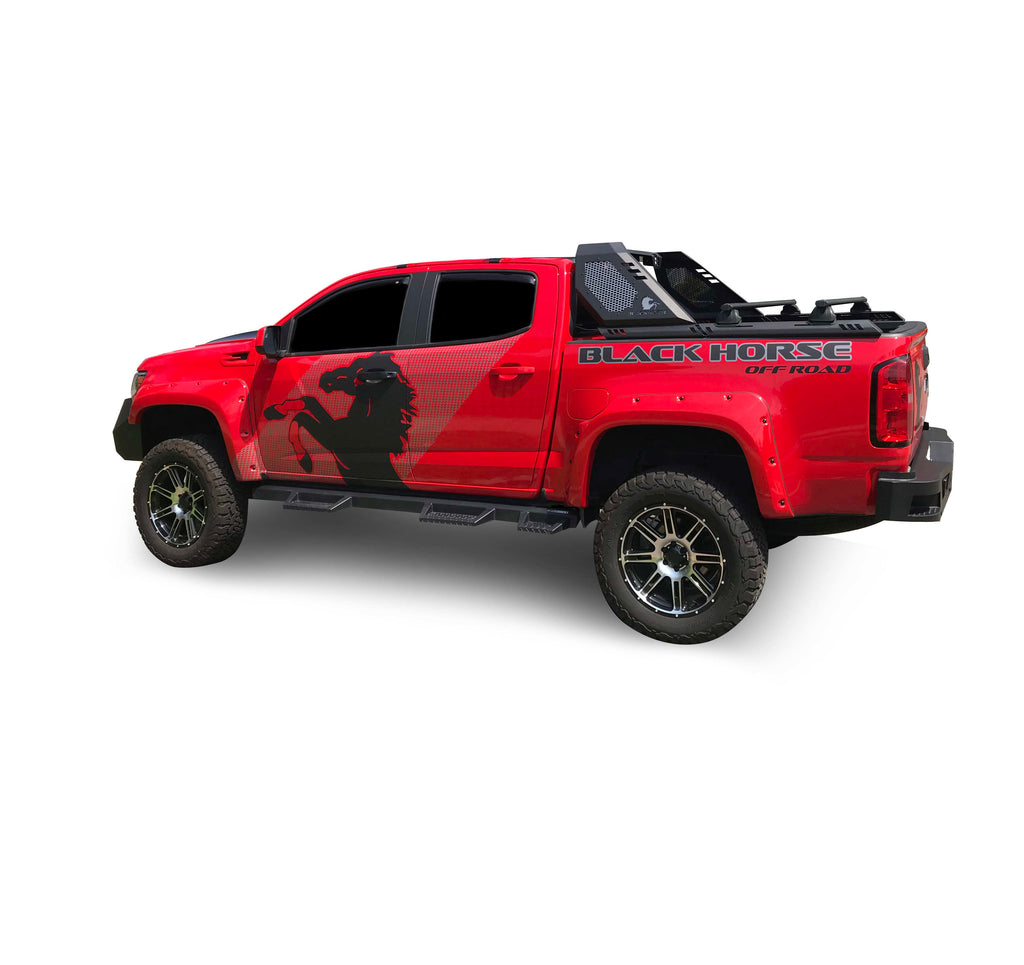 Black Horse Off Road VRCB6405B Vigor Roll Bar W/ Cross Bar for Select Chevrolet Colorado, GMC Canyon