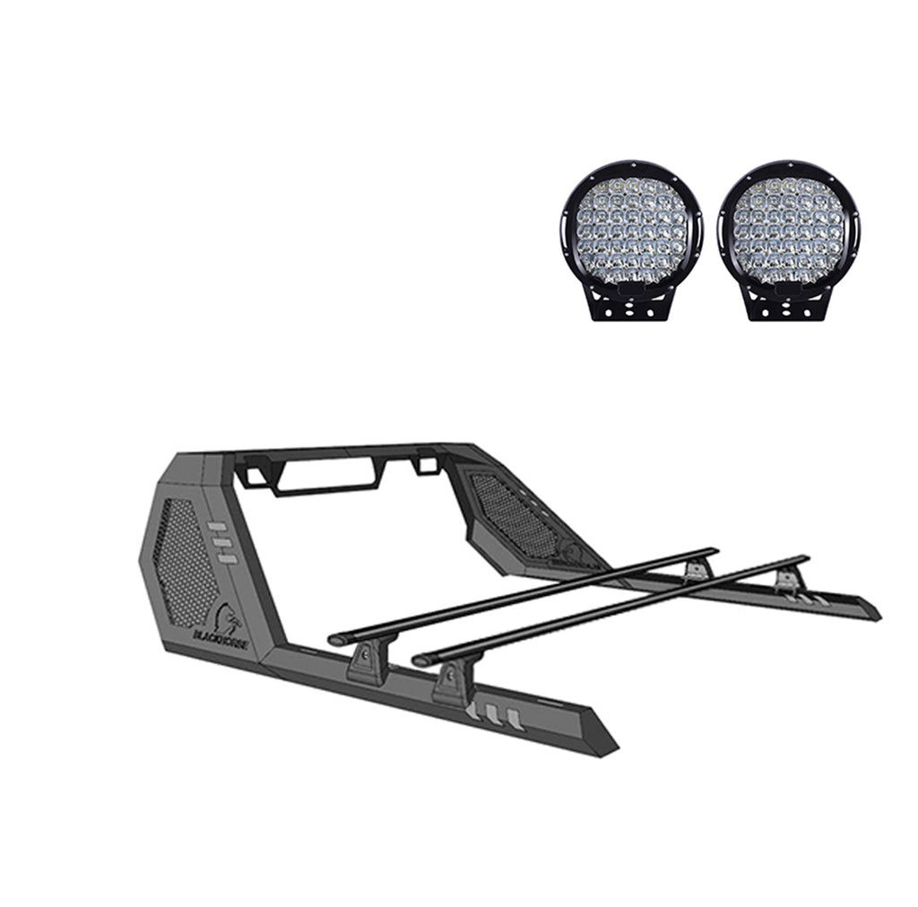 Black Horse Off Road VRCB6407B-PL69B Vigor Roll Bar W/ Cross Bar Kit for Select Nissan Frontier