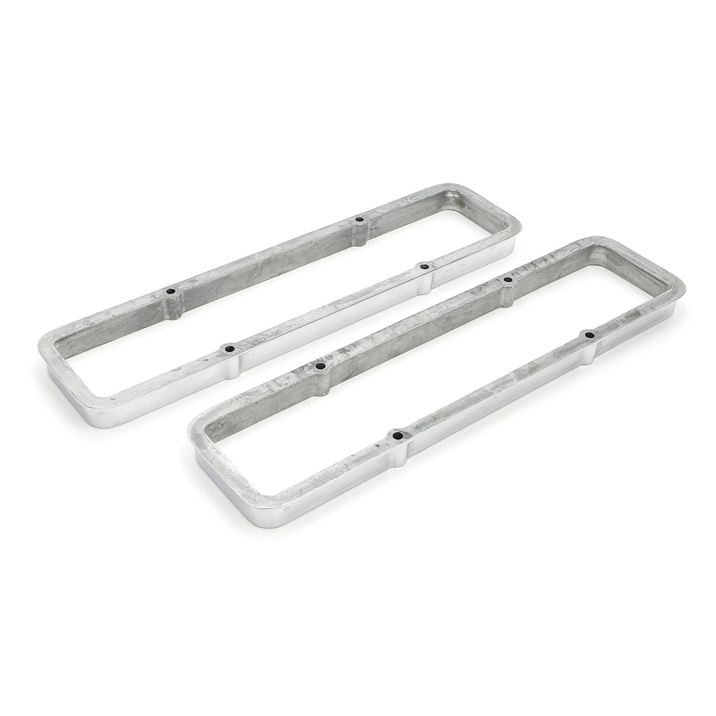 Valve-Cover-Spacers;-Sb-Chevy-238-400-V8-1958-86;-1-In.-Tall--Polished-Aluminum