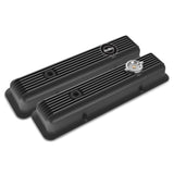 Holley 241-135  Valve Covers - Muscle Series - Finned - Sbc - Satin Black Machined
