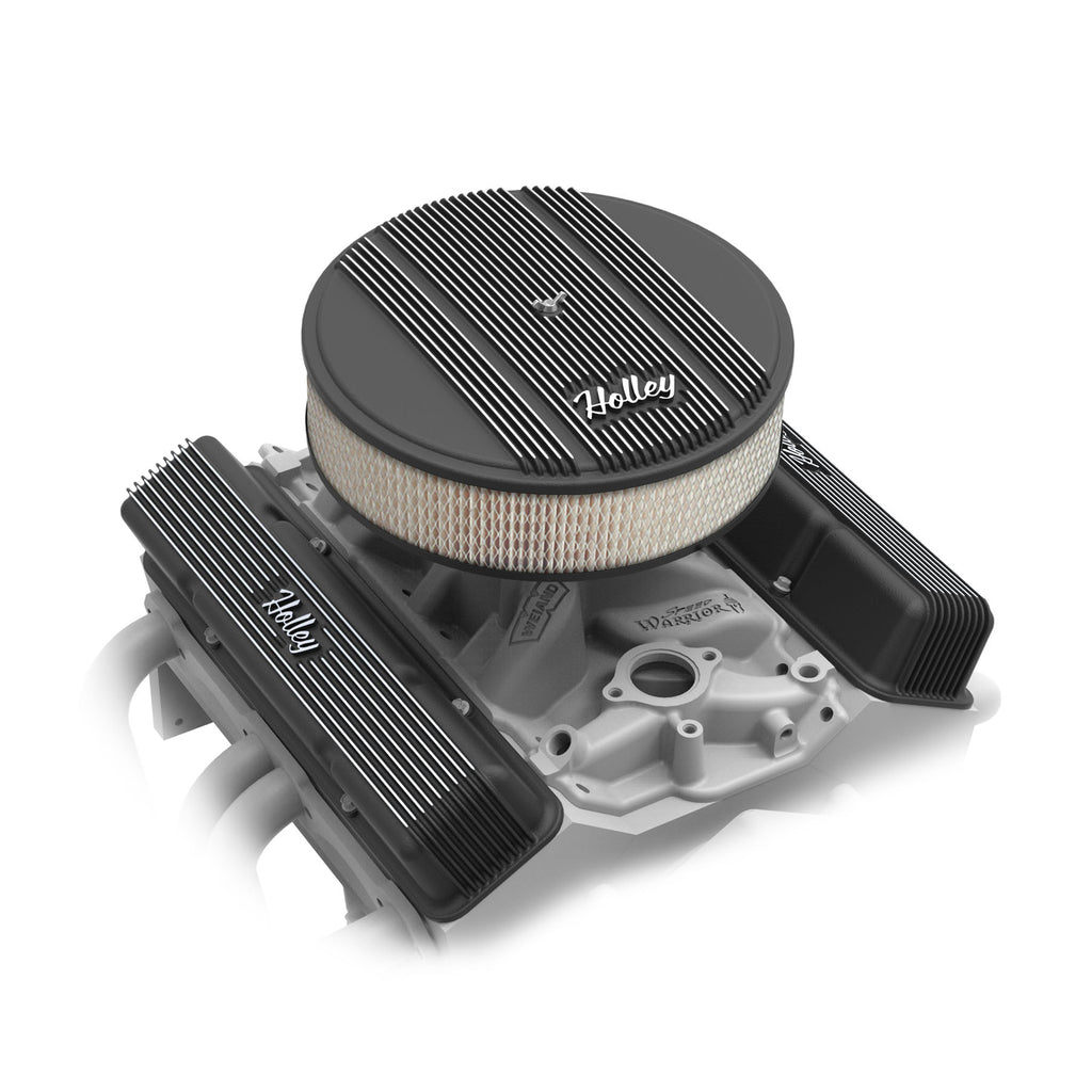 Valve-Covers---Vintage-Series---Finned---Sbc---Satin-Black-Machined