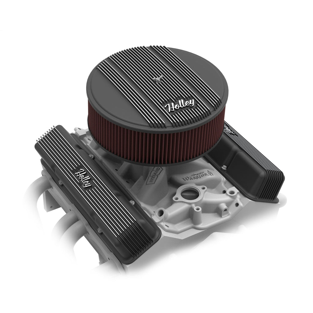 Valve-Covers---Vintage-Series---Finned---Sbc---Satin-Black-Machined