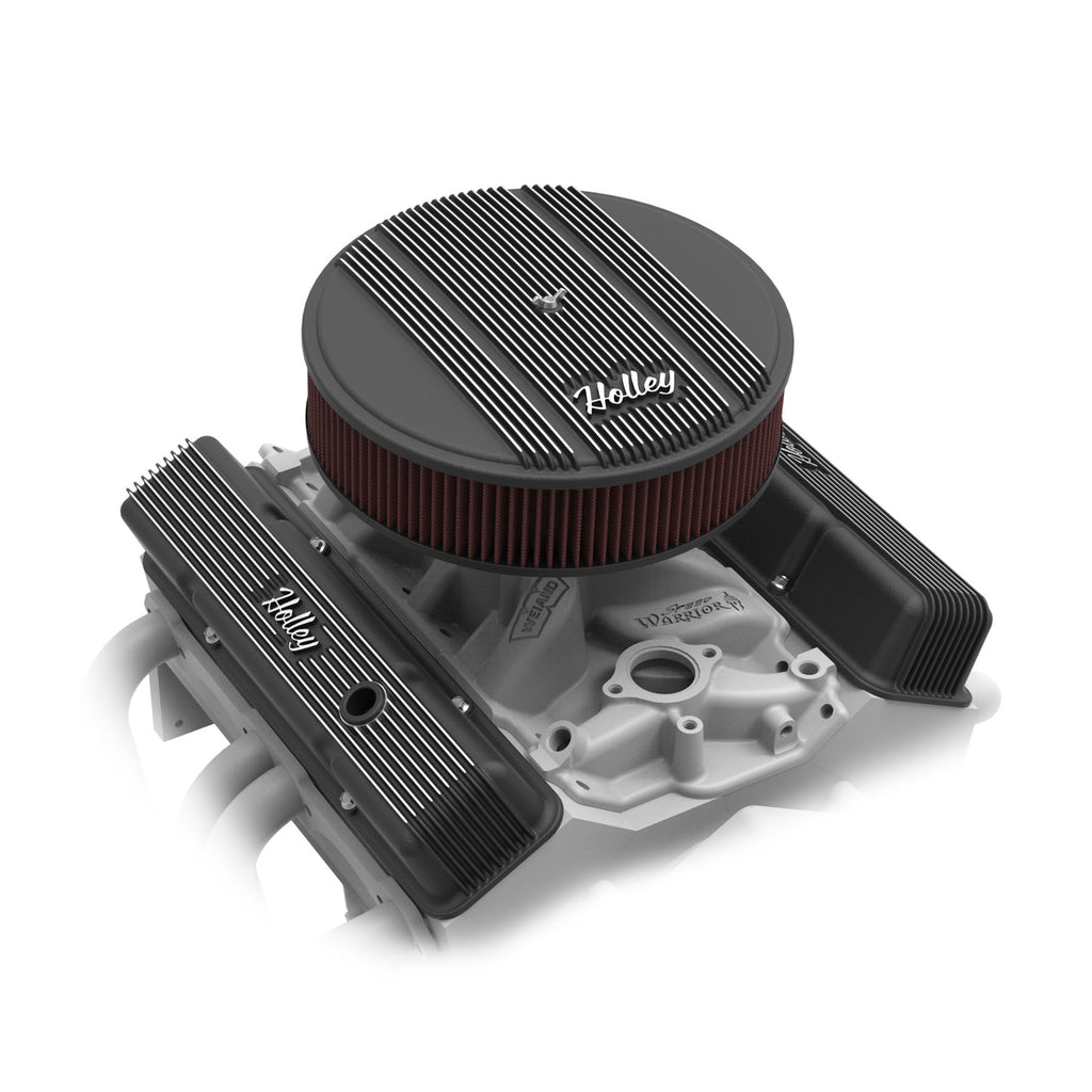 Valve-Covers---Vintage-Series---Finned---Sbc---Satin-Black-Machined