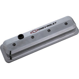 Proform 141-843 Valve Covers; SBC; 87-Pre LS; Ctr Bolt; Tall; Alum; Polished; Recessed Emblems