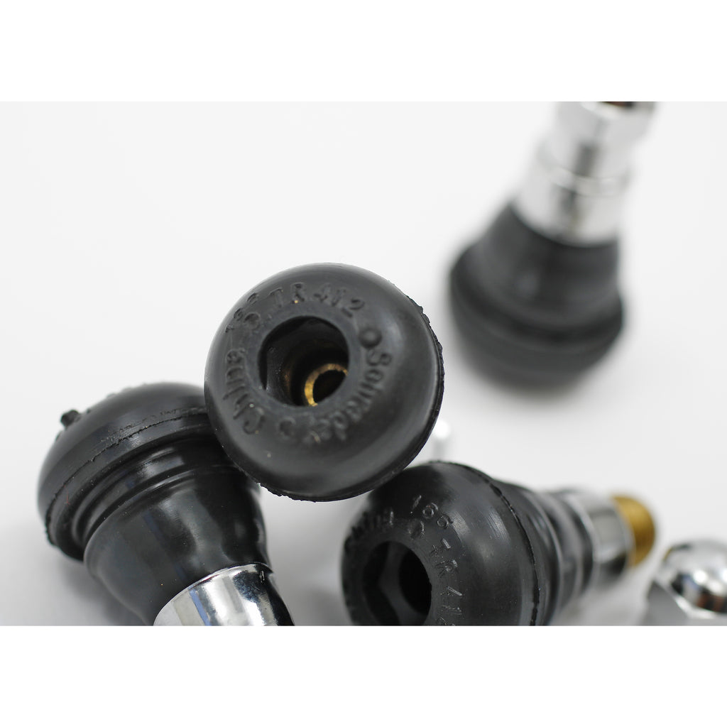 Valve-Stems;-Push-In-Style-(4-Pcs.)-Chrome--Rubber