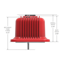 Load image into Gallery viewer, Vintage-Finned-Valve-Cover----Script---Sbc---Center-Bolt---Gloss-Red-Machined