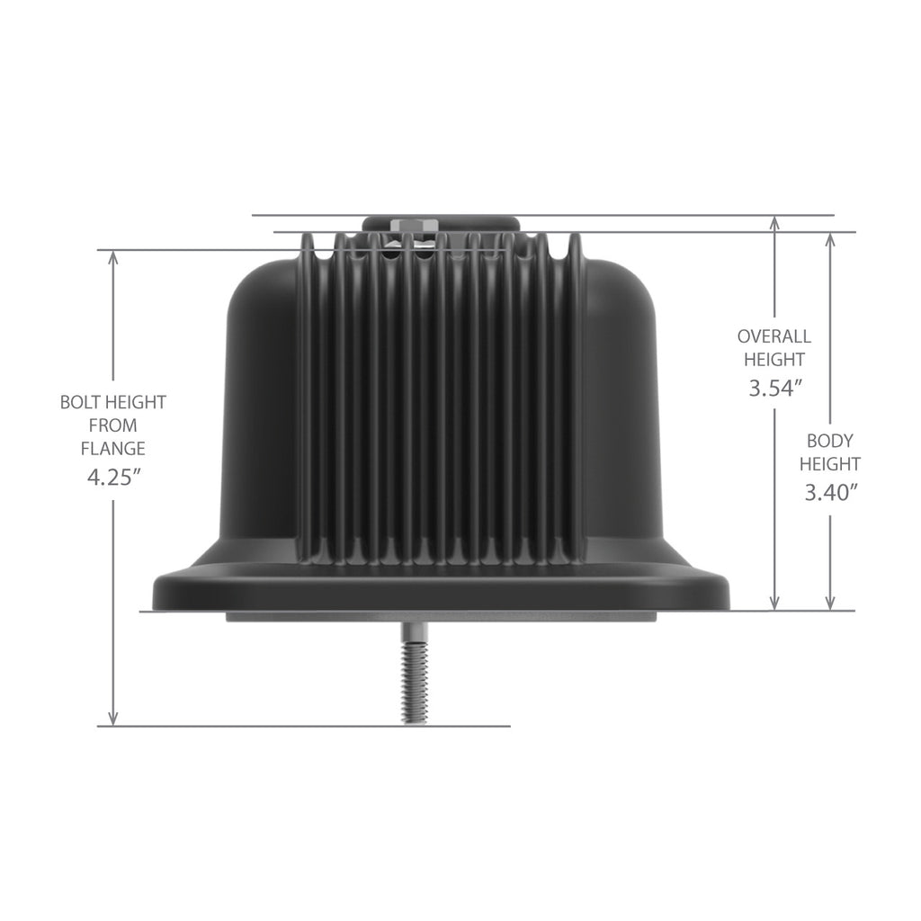 Vintage-Finned-Valve-Cover----Script---Sbc---Center-Bolt---Satin-Black-Machined