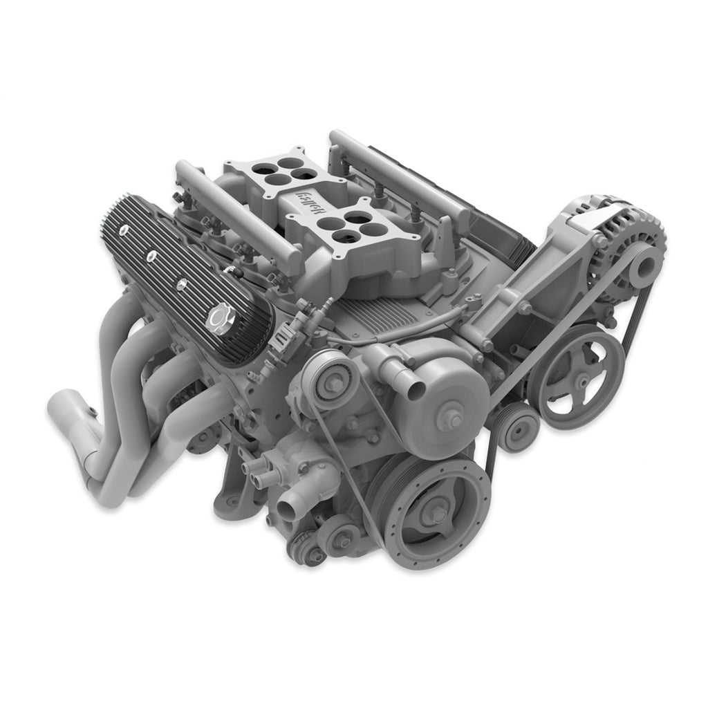 Vintage-Series-Finned-Tall-Ls-Valve-Covers---Satin-Black-Machined-Finish