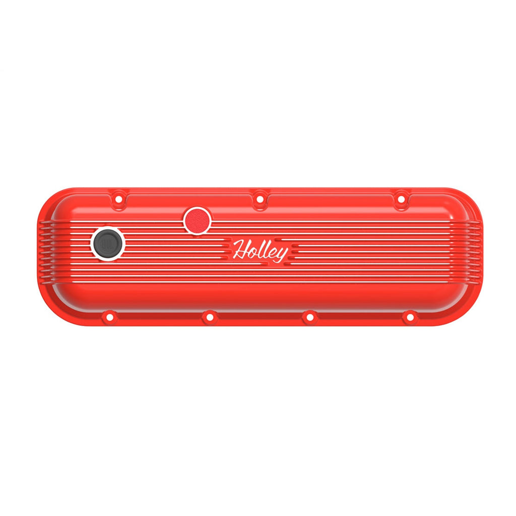 Vintage-Series-Finned-Valve-Covers---Bbc----Red-Machined