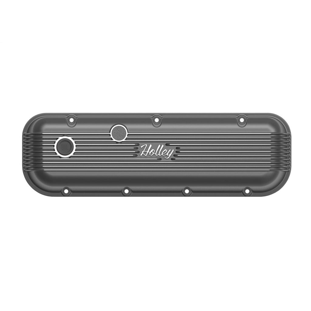 Vintage-Series-Finned-Valve-Covers---Bbc---Satin-Black-Machined