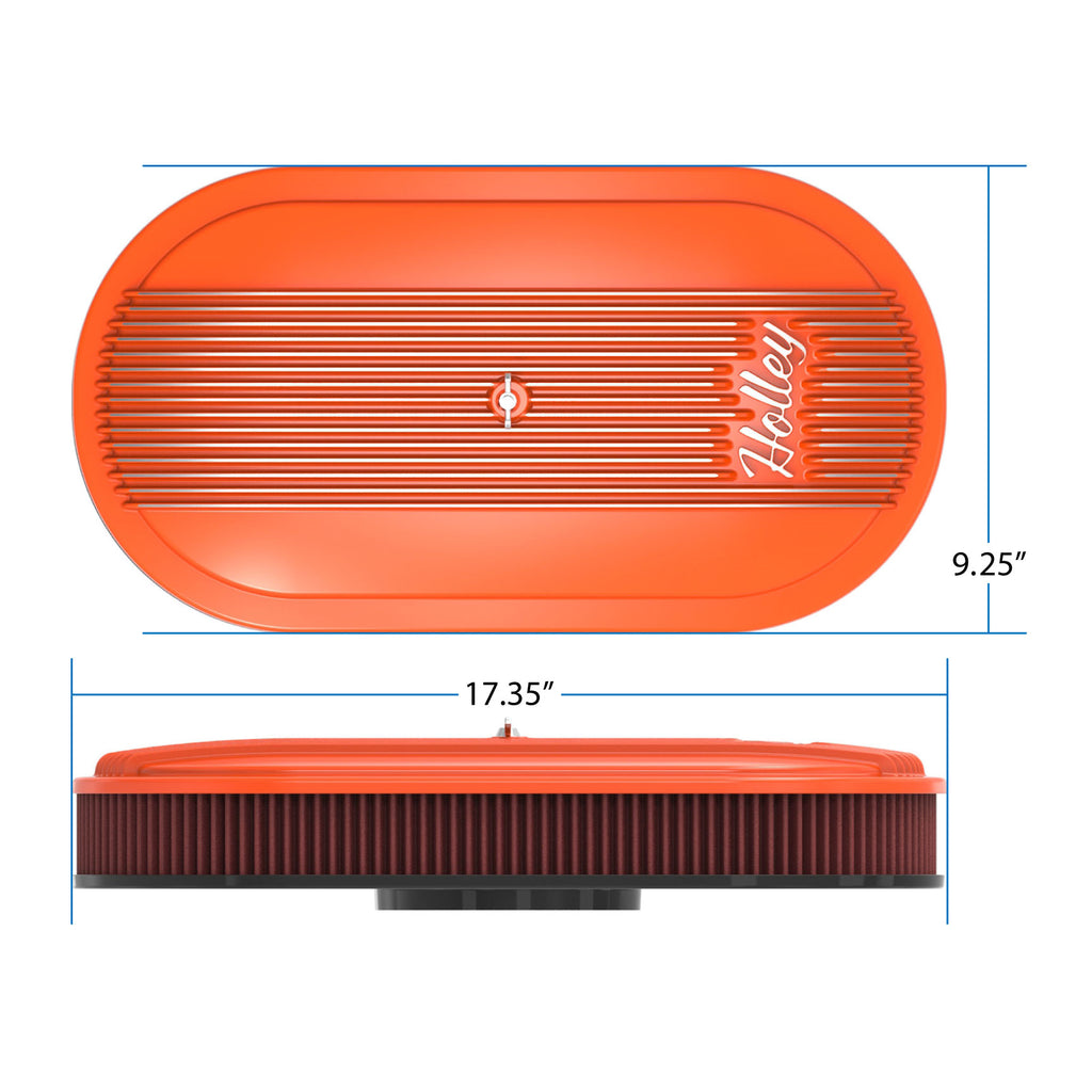 Vintage-Series-Oval-Air-Cleaner---Factory-Orange-Machined