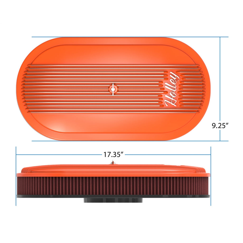 Vintage-Series-Oval-Air-Cleaner---Factory-Orange-Machined