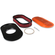 Load image into Gallery viewer, Vintage-Series-Oval-Air-Cleaner---Factory-Orange-Machined