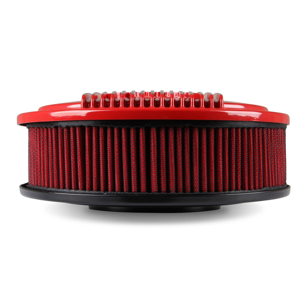 Vintage-Series-Oval-Air-Cleaner---Gloss-Red-Machined
