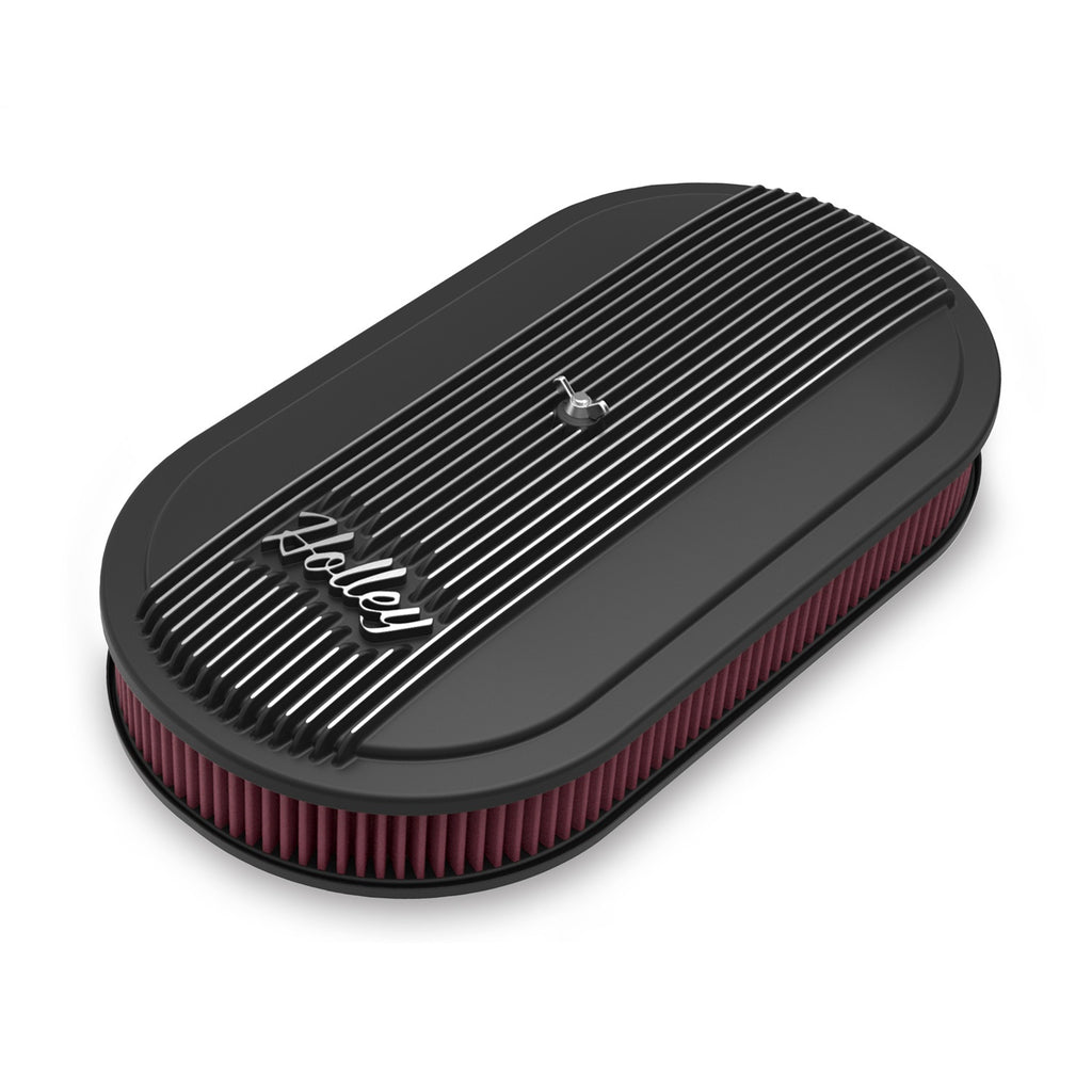 Vintage-Series-Oval-Air-Cleaner---Satin-Black-Machined